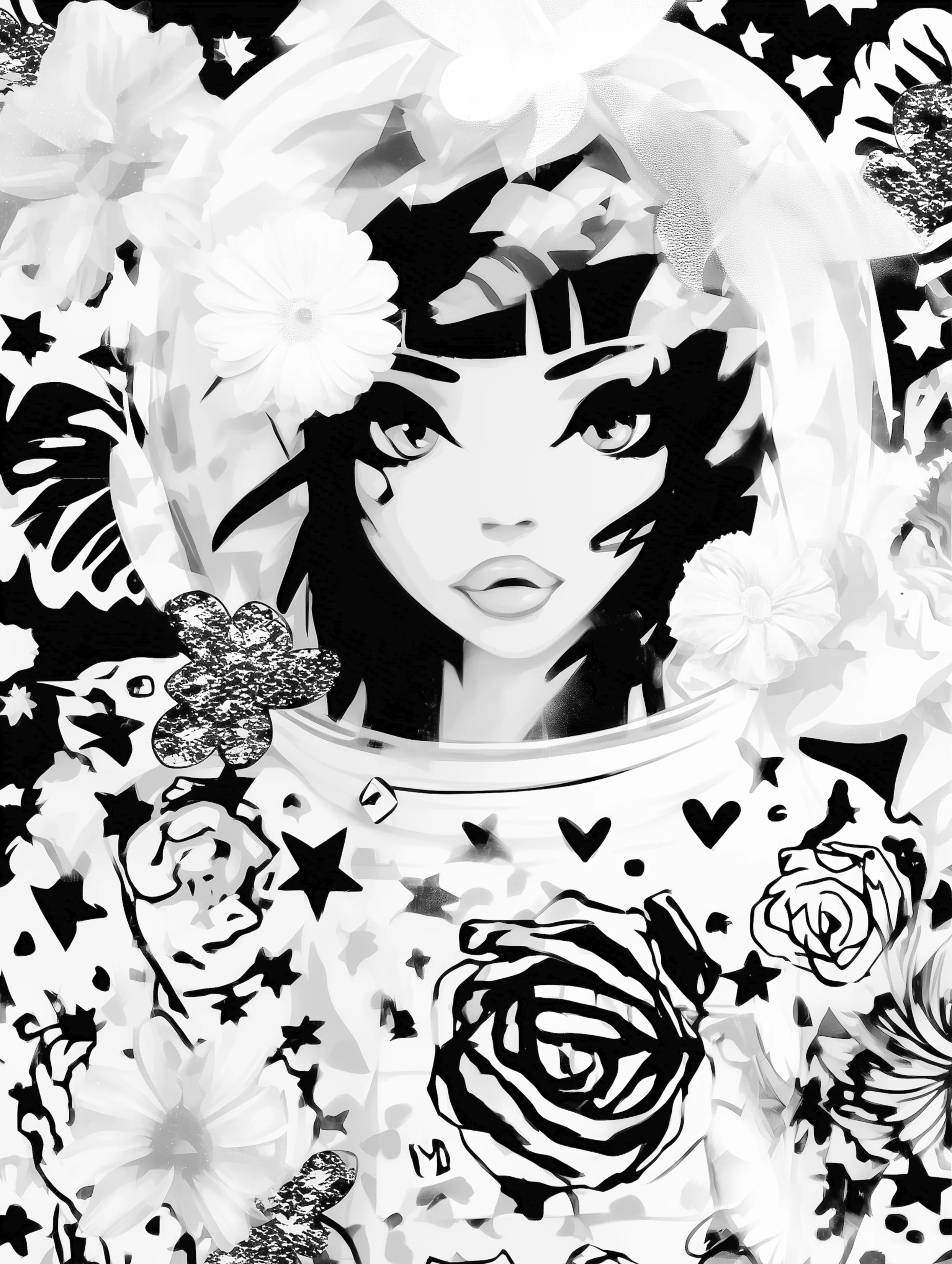 Free printable astronaut coloring pages for adults featuring short black hair astronaut female